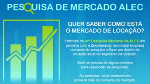 41ª Pesquisa de mercado de locação de equipamentos ALEC Outubro 2019