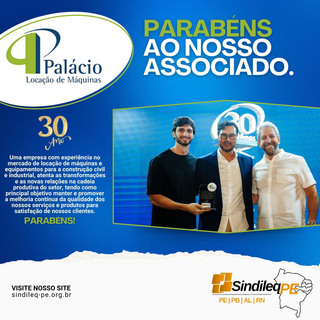 Palácio Locação de Máquinas – 30 ANOS.