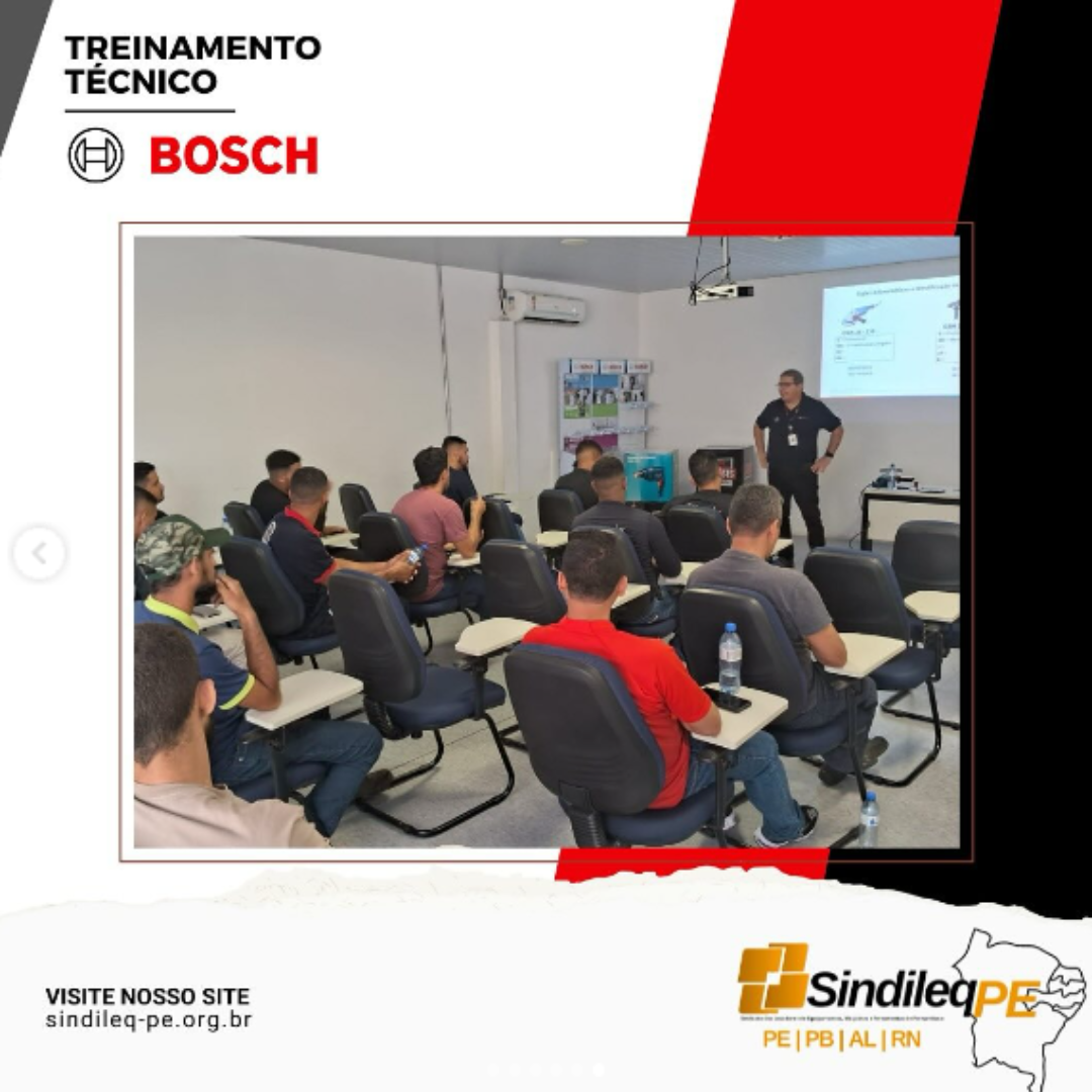 Treinamento BOSCH: Martelos, Marteletes, Esmerilhadeiras e Lixadeiras.